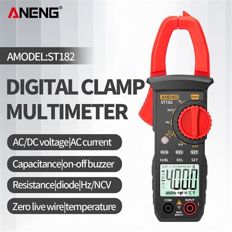 Aneng St182 4000 True Rms Digital Clamp Meter Measurement Dcac Ammeter