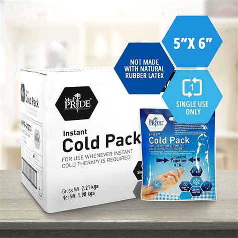 Medpride Instant Cold Pack 5x6 Set Of 24 Disposable Cold Therapy