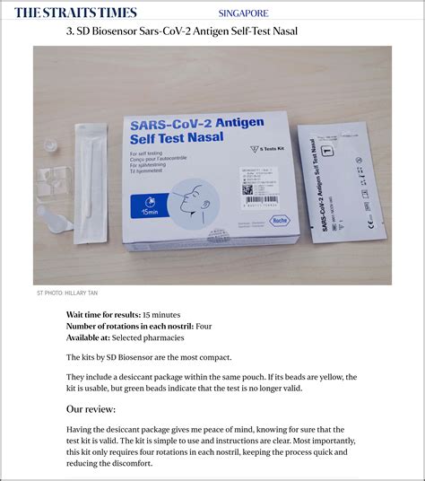 ROCHE SARS CoV 2 Antigen Self Test Nasal ART Kits Yeap Medical