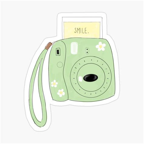 Aesthetic Polaroid Camera Cute Laptop Stickers Preppy Stickers