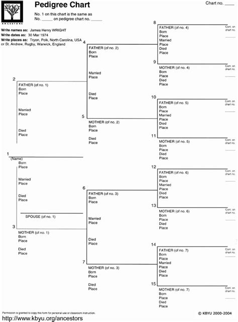 Pedigree Chart Template Free Download Speedy Template