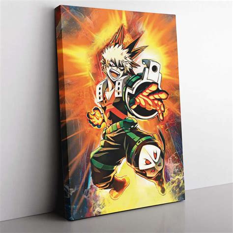 Blazing Bakugo My Hero Academia Vertical Canvas Poster Print Wall Art ...