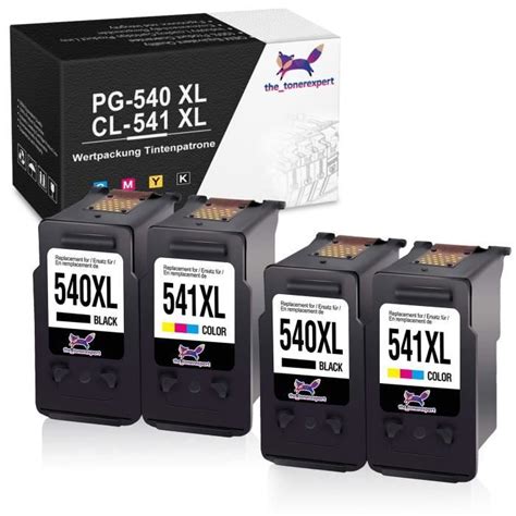 HALOFOX 540 541 XL Cartouche D Encre Remanufacture 4 Pack Pour Canon