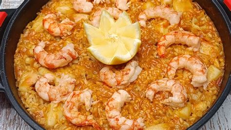 Arroz Meloso Con Sepia Y Gambas O Gambones Espectacular YouTube