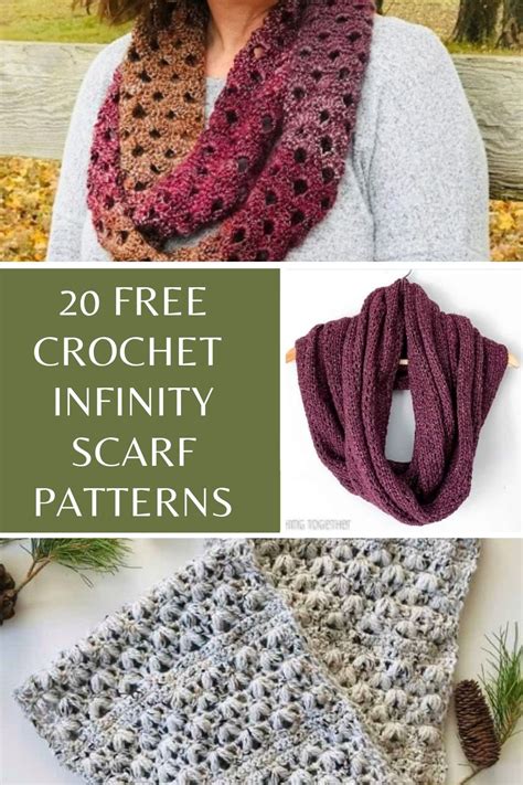 20 Beautiful And Free Crochet Infinity Scarf Patterns Made By Gootie