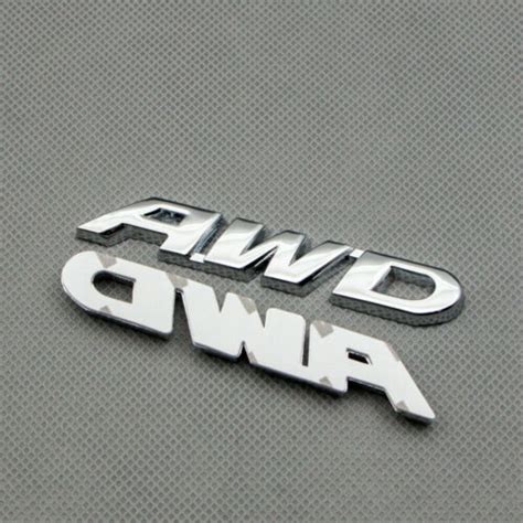 Chrome Metal AWD Car Trunk Rear Fender Emblem Badge Decal Sticker 4WD