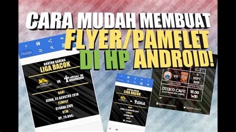 Cara Mudah Membuat Pamflet Flyer Di Hp Android Youtube