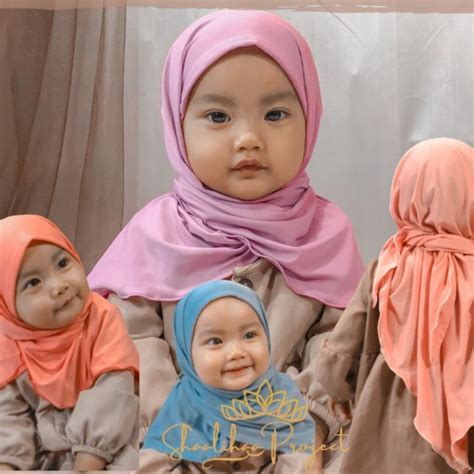 Jual HIJAB SEGITIGA INSTANT ANAK JERSEY MURAH Pastan Segitiga Bayi 1