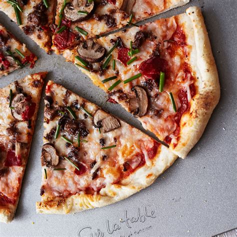 Sausage Mushroom And Sweet Pepper Pizza Recipe Sur La Table