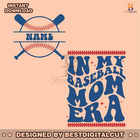 Custom In My Baseball Mom Era Svg Best Digital Cut