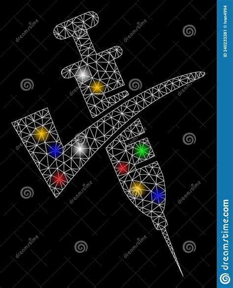 Icono Confirmado De La Vacuna De Malla Glare Con Manchas Glicares