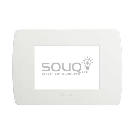 وش كهرباء بتشينو سوليدا بلاستيك 3 فتحة 10 × 7 سم² ابيض Souq Led