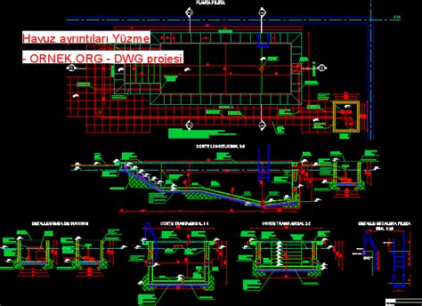 Havuz Ayr Nt Lar Y Zme Dwg Projesi Autocad Projeler