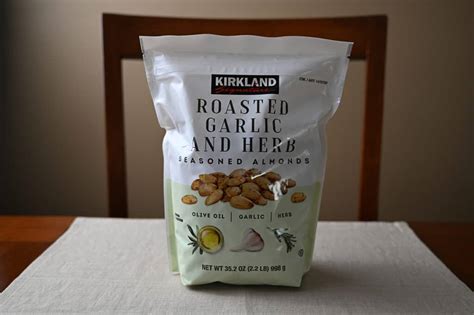 Costco Kirkland Signature Roasted Garlic And Herb Almonds Review Costcuisine