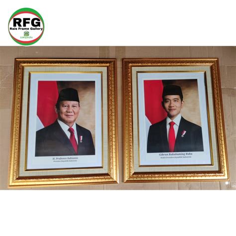 Jual Bingkai Foto Presiden Dan Wakil Presiden 30 X 40 Cm Jakarta