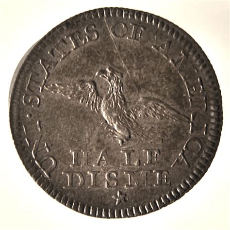 back_United States, silver half dime_1792_princeton – Just Money