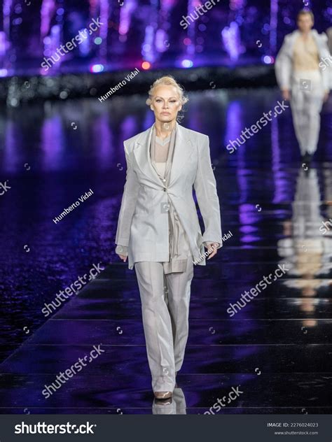 Actress Model Pamela Anderson Walks Runway Stock Photo 2276024023 ...