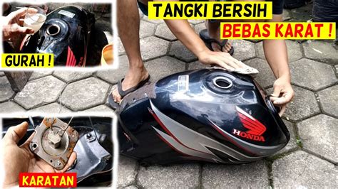 Cara Membersihkan Tangki Motor Dari KERAK KARAT Dan Kotoran Membandel