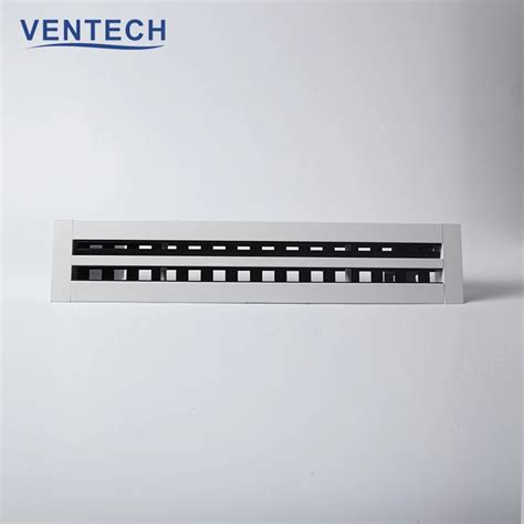 Hvac Size Customized Aluminum Air Supply Linear Slot Diffuser With Plenum Box Ventech