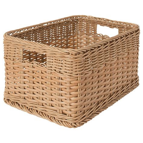 Bekna Basket Plastic Rattan 25x35x20 Cm Ikea Indonesia