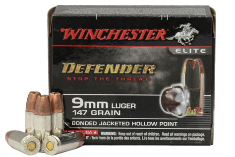 Winchester Mm Gr Bonded Jhp Pdx Defender Elite Box Sportsman