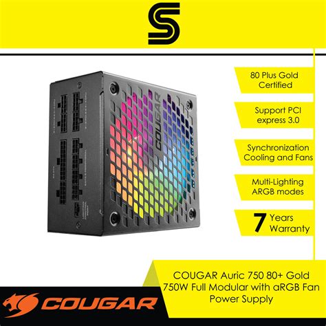 Cougar Auric Gold W Full Modular With Argb Fan Power Supply