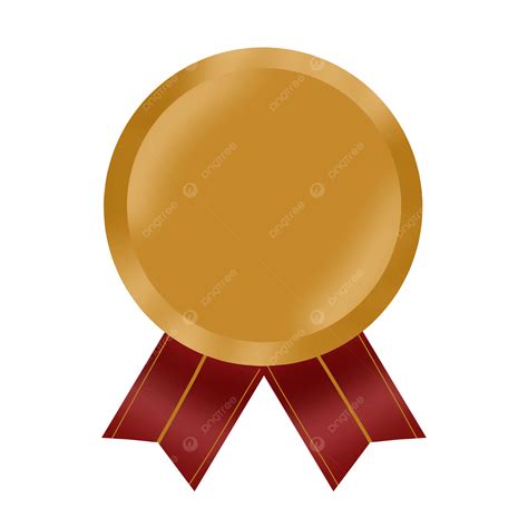 Medalha De Ouro Fita Vermelha Png Ouro Medalha Fita Imagem Png