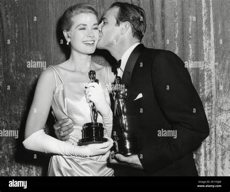 Grace Kelly Holds Her Best Actress Oscar For Her Performance In The