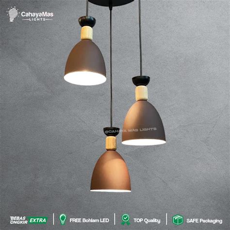 Jual Lampu Hias Gantung Minimalist Modern Scandinavian Coklat In