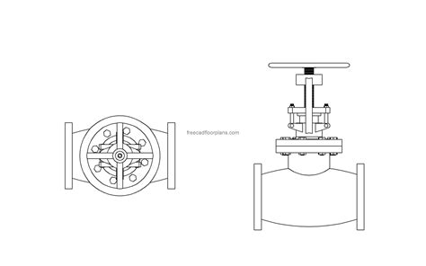 globe valve autocad block  cad floor plans