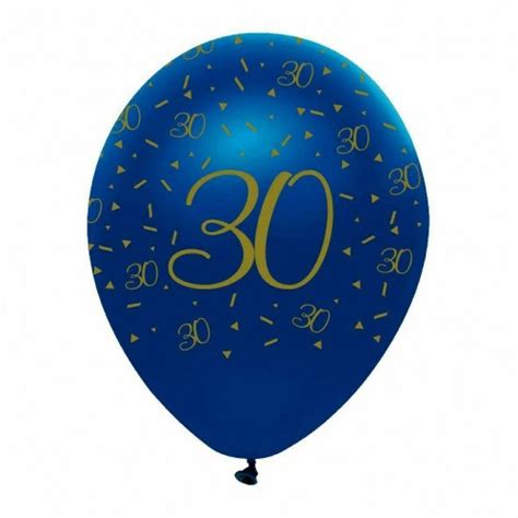 Navy Blue Gold Geode Latex Helium Balloons Age 30 The Party Place