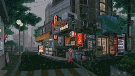 Rainy Japanese Shop Street 🌧 Jazz And Lofi Hip Hop Relax 🌧 Sleep Lofi