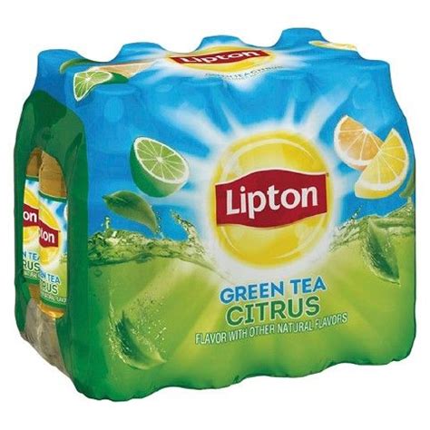 Lipton Citrus Iced Green Tea 16.9 oz, 12 pk | Peach ice tea, Yummy ...