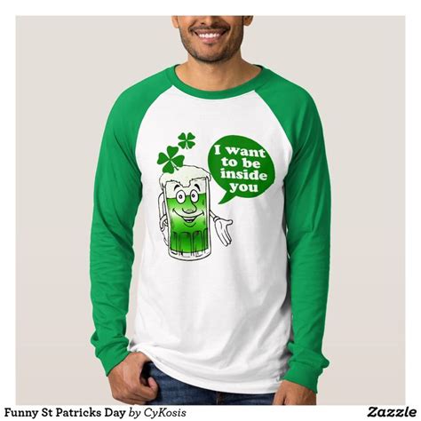 Funny St Patricks Day T Shirt Zazzle Funny Saint Patricks Long