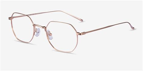 Virgil Geometric Rose Gold Full Rim Eyeglasses Eyebuydirect