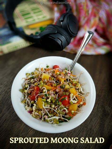 Sprouted Moong Salad Sprout Salad Recipe Healthy Mung Bean Salad