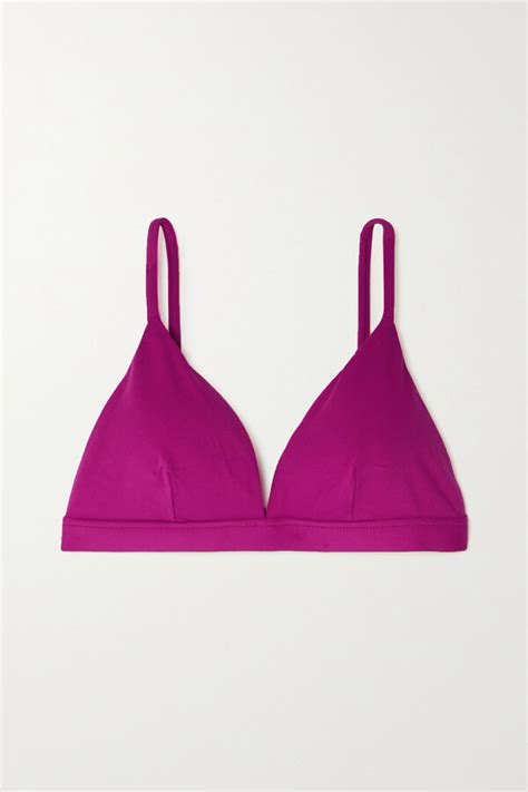 Skin The Audrey Triangle Bikini Top Pink ShopStyle Swimwear