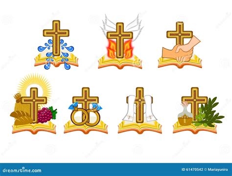 The seven sacraments stock illustration. Image of anointing - 61470542