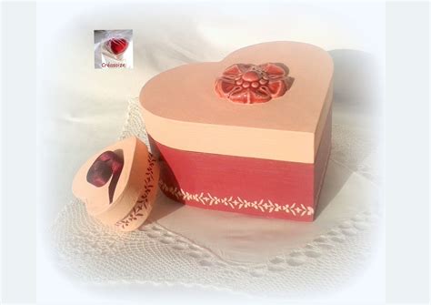 Boite Forme Coeur Fleur C Ramique Coffret Bijoux Boite Secrets