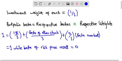 Solved You Own A Portfolio Equally Invested In A Risk Free Asset And