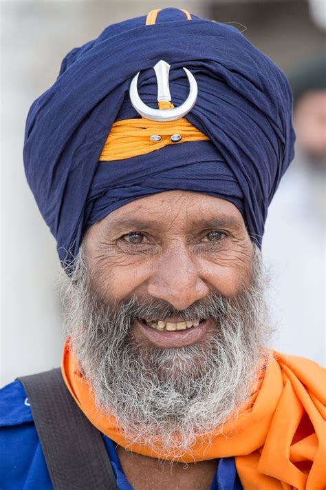 Sikh Man Visiting The Golden Temple In Amritsar Punjab India