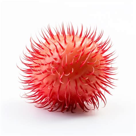 La Jugosa Fruta Del Rambutan Aislada Sobre Un Fondo Blanco Foto Premium