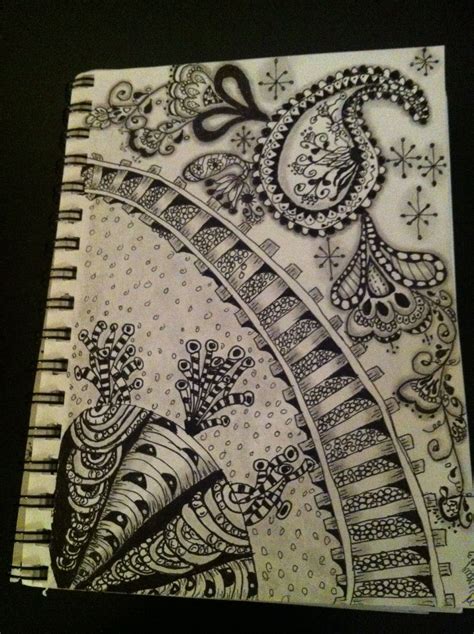 Zentangle On A Trip Flower Drawing Zentangle Doodling