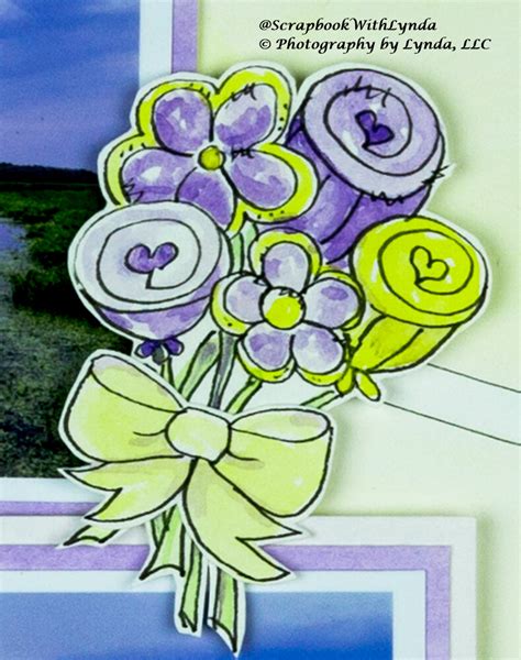 Hand Drawn Flower Bouquets Scrapbook Layout Project Idea Scrapbook