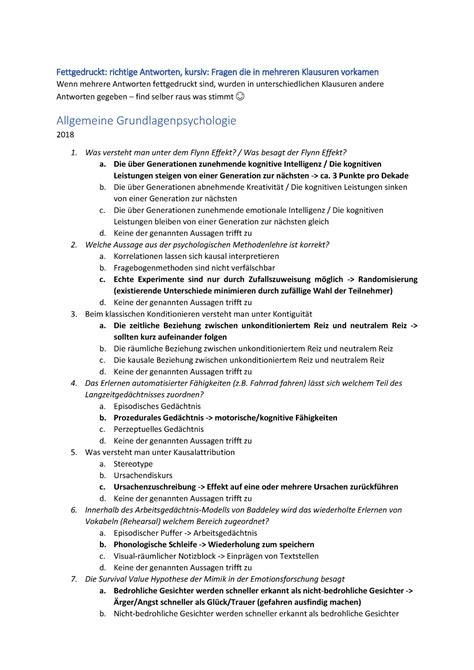 Sammelmappe Von Klausurfragen Grundlagen Der P Dagogischen