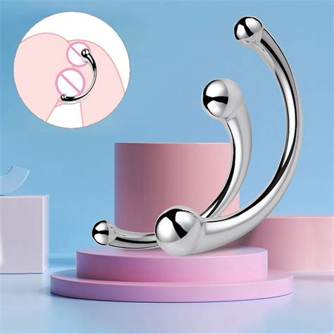 Double Ended Stainless Steel G Spot Wand Prostate Massage Stick Penis P