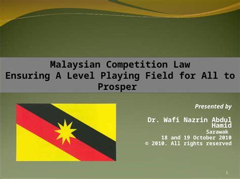 Ppt Malaysian Competition Law Ensuring A Level Playing Field For All