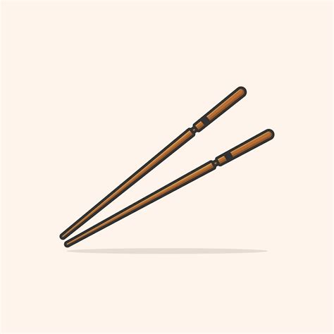 Premium Vector Chopstick Cartoon Vector Icon Illustration Food Object