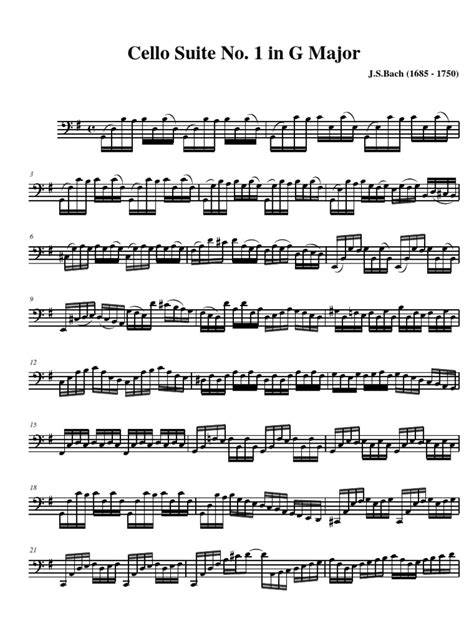 Cello Suite No 1 In G Major Pdf