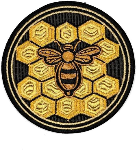 35 Bee Hive Patch Embroidered Aesthetic Bee Applique